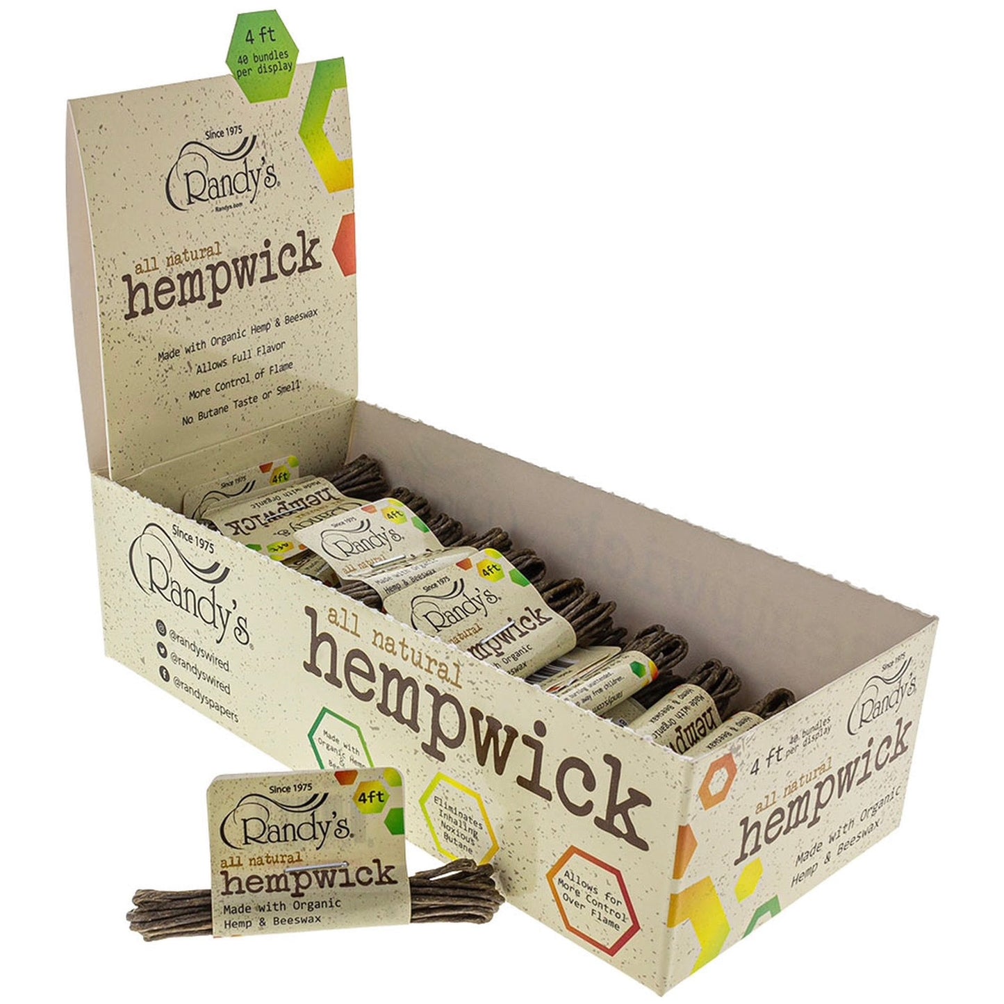 Randy’s All-Natural Hemp Wick - 4 ft Bundle by Randy’s | Mission Dispensary