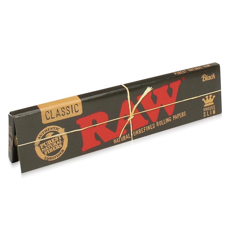 Raw® Classic Black King Slim Rolling Papers by RAW Rolling Papers | Mission Dispensary