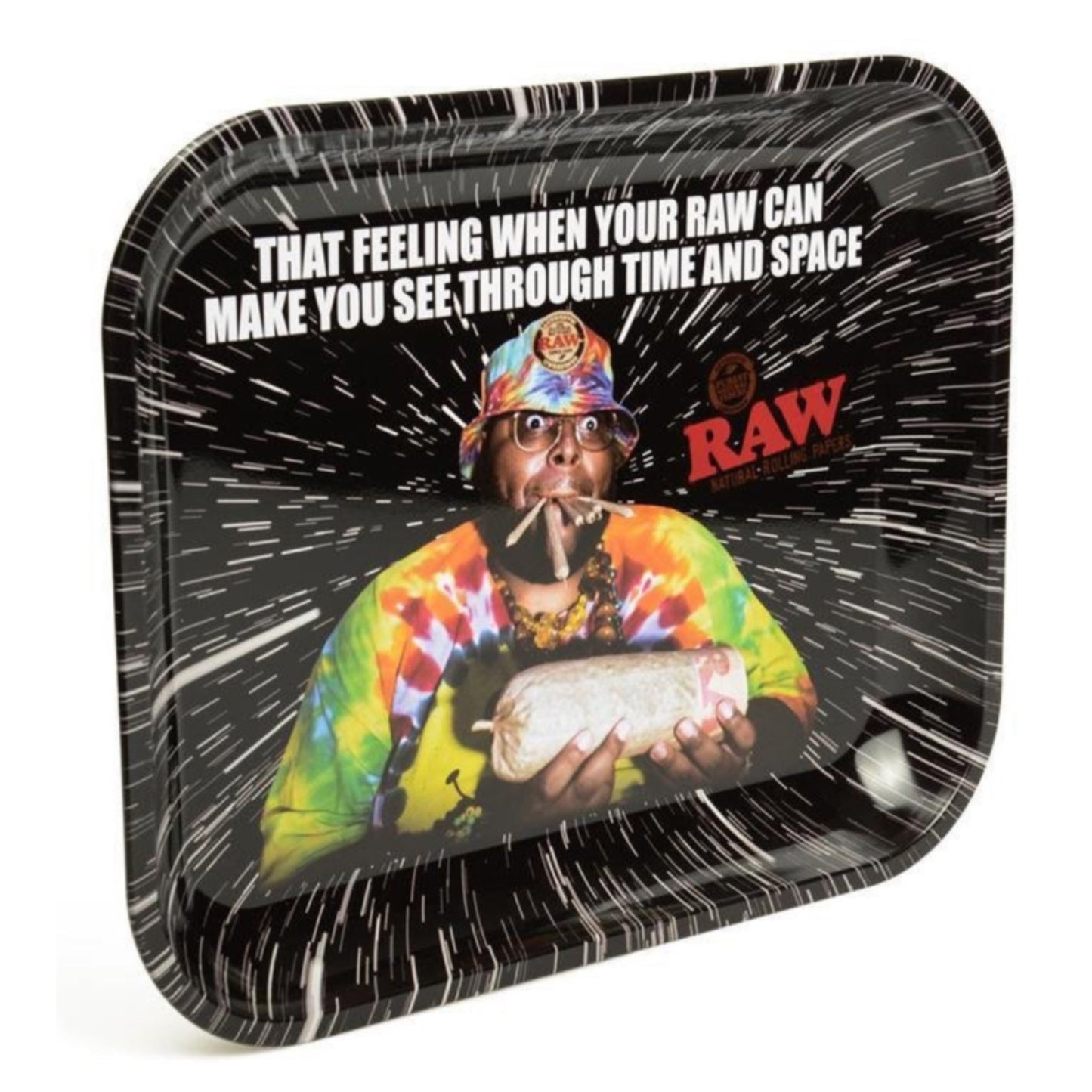 Raw® Oops Large Metal Rolling Tray (14” x 11”) by RAW Rolling Papers | Mission Dispensary