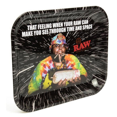 Raw® Oops Large Metal Rolling Tray (14” x 11”) by RAW Rolling Papers | Mission Dispensary