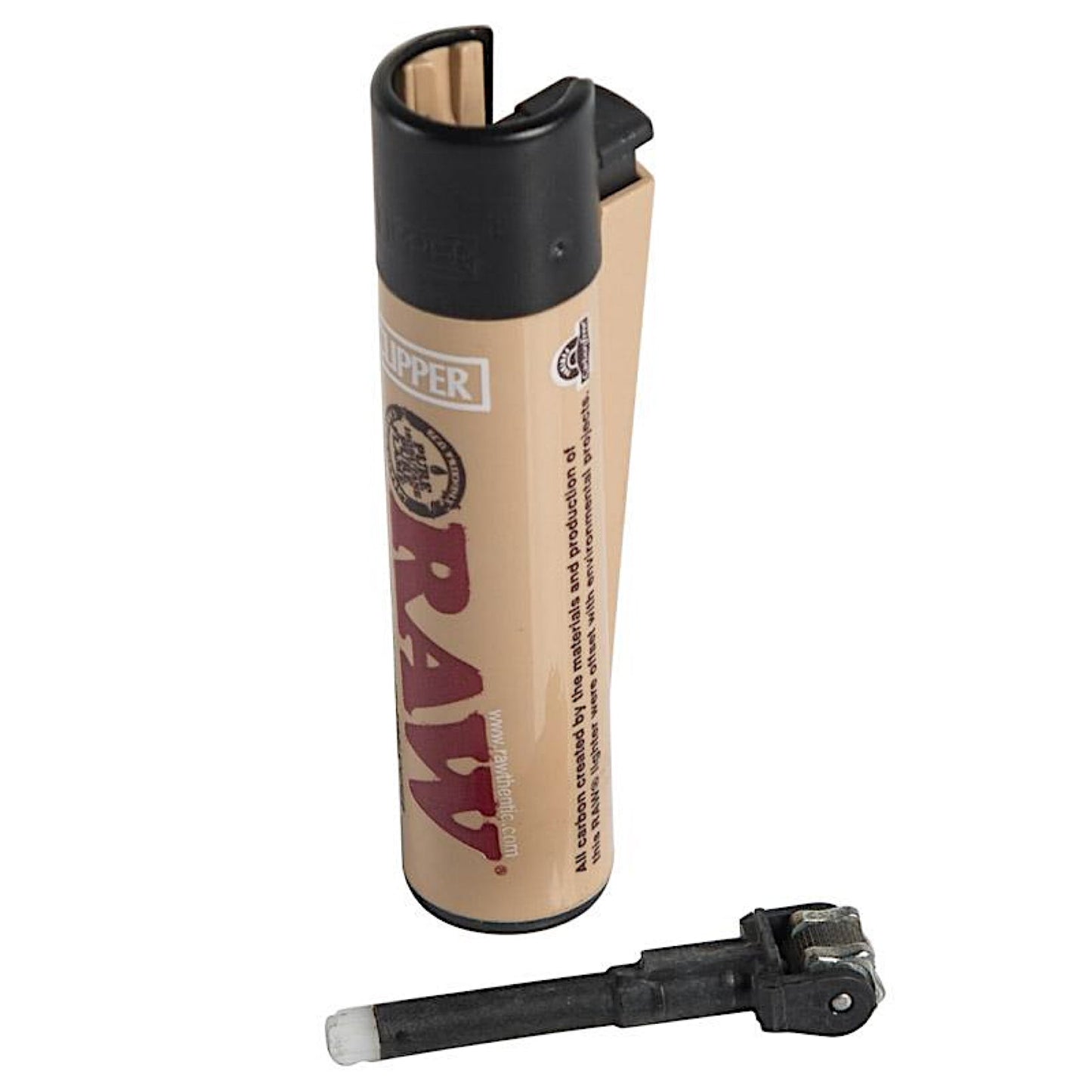 Raw® Refillable Clipper Lighter w. Integrated Poker 🔥 by RAW Rolling Papers | Mission Dispensary