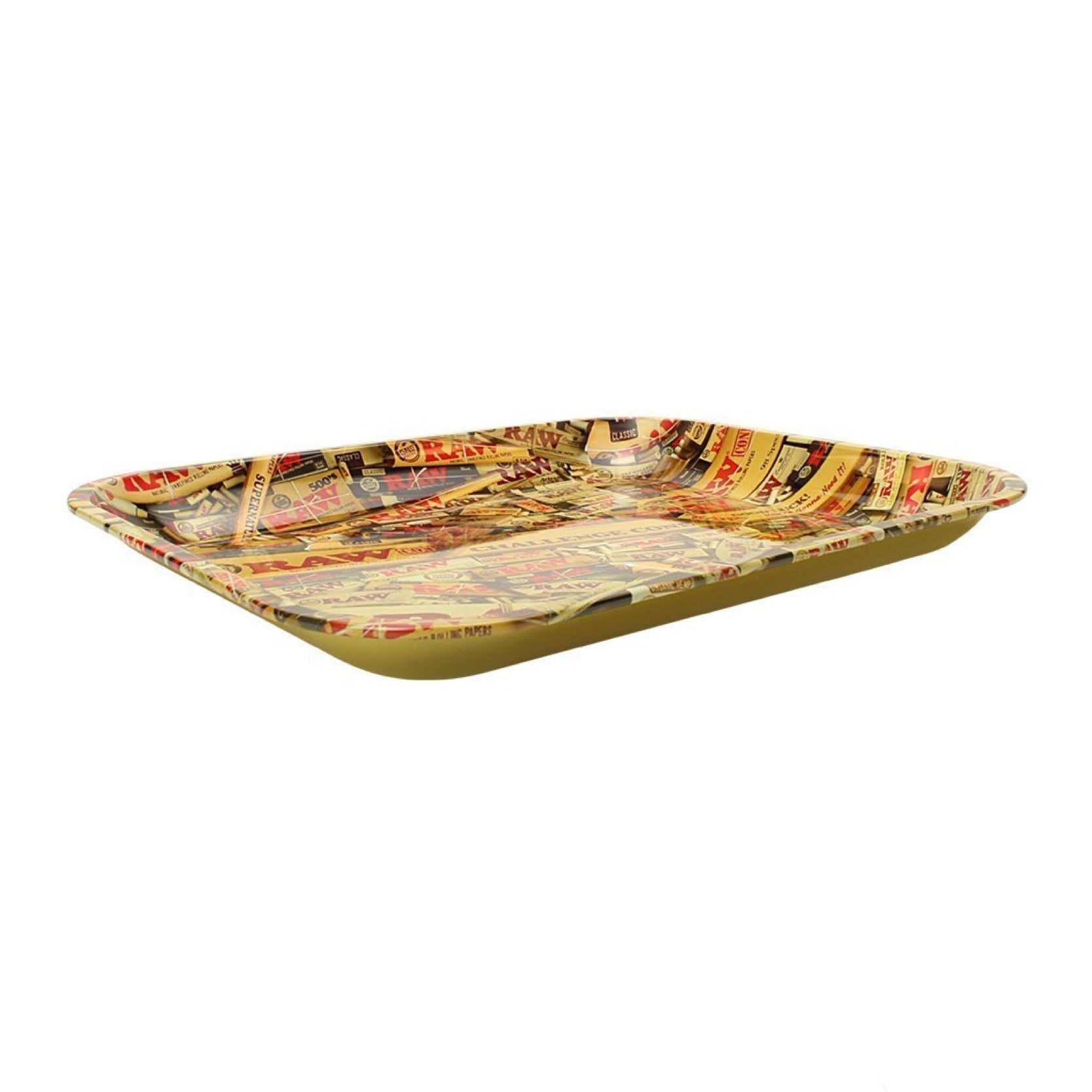Raw® Mixed Rolling Papers Large Metal Rolling Tray (14 x 11) by RAW Rolling Papers | Mission Dispensary