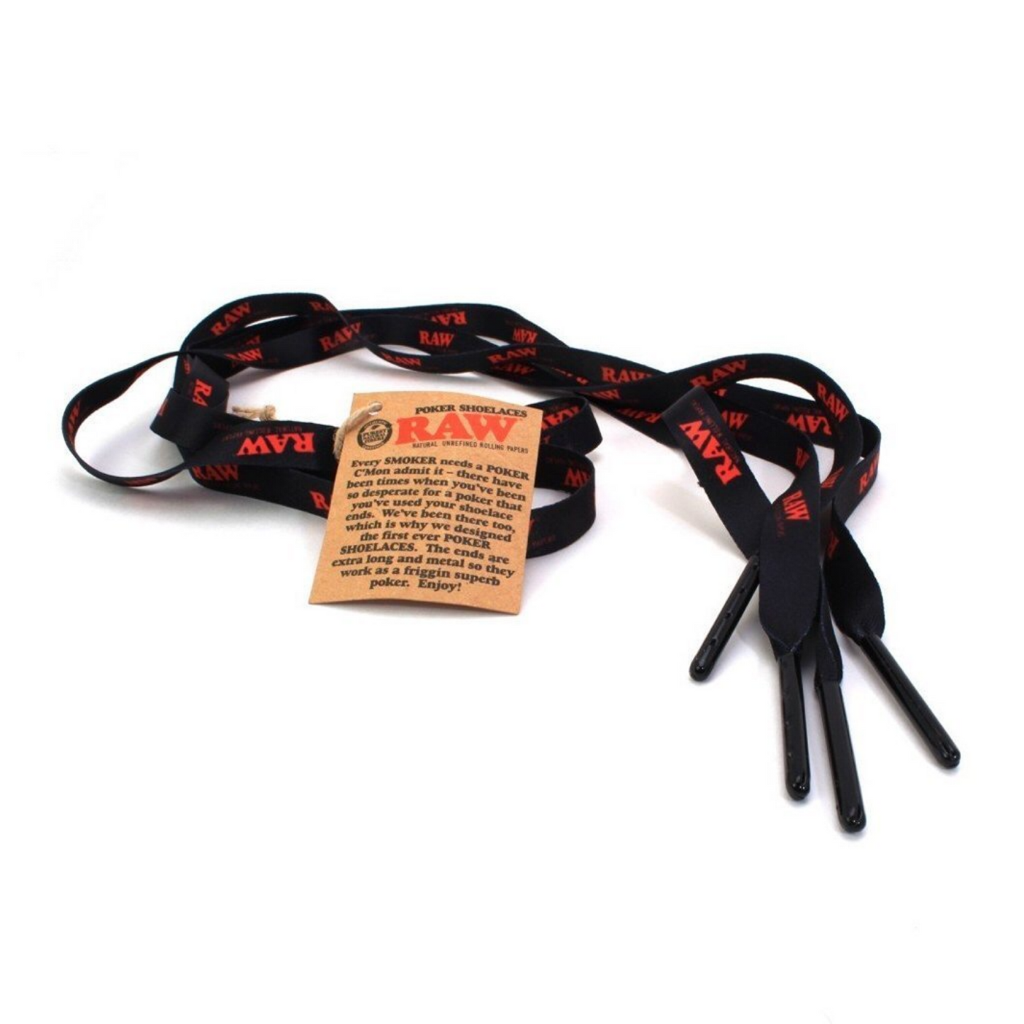 Raw® Rolling Papers Poker Shoelaces 👟 by RAW Rolling Papers | Mission Dispensary