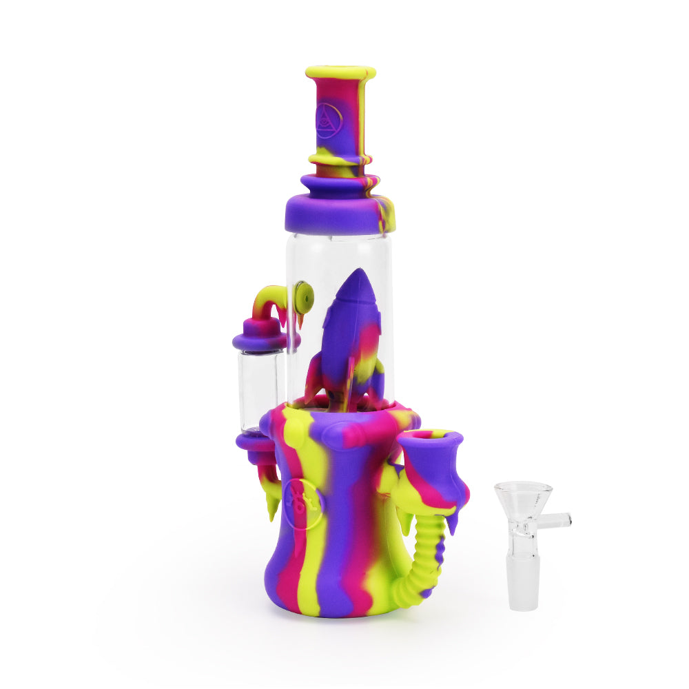 Ritual 8.5” Silicone Rocket Recycler Bong by Ritual | Mission Dispensary