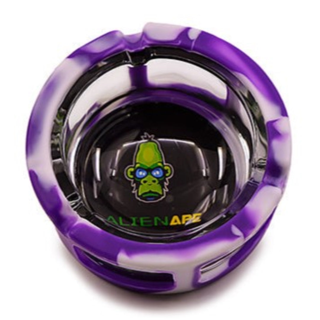 Space King Glass Ashtray w. Silicone Sleeve by Space King | Mission Dispensary