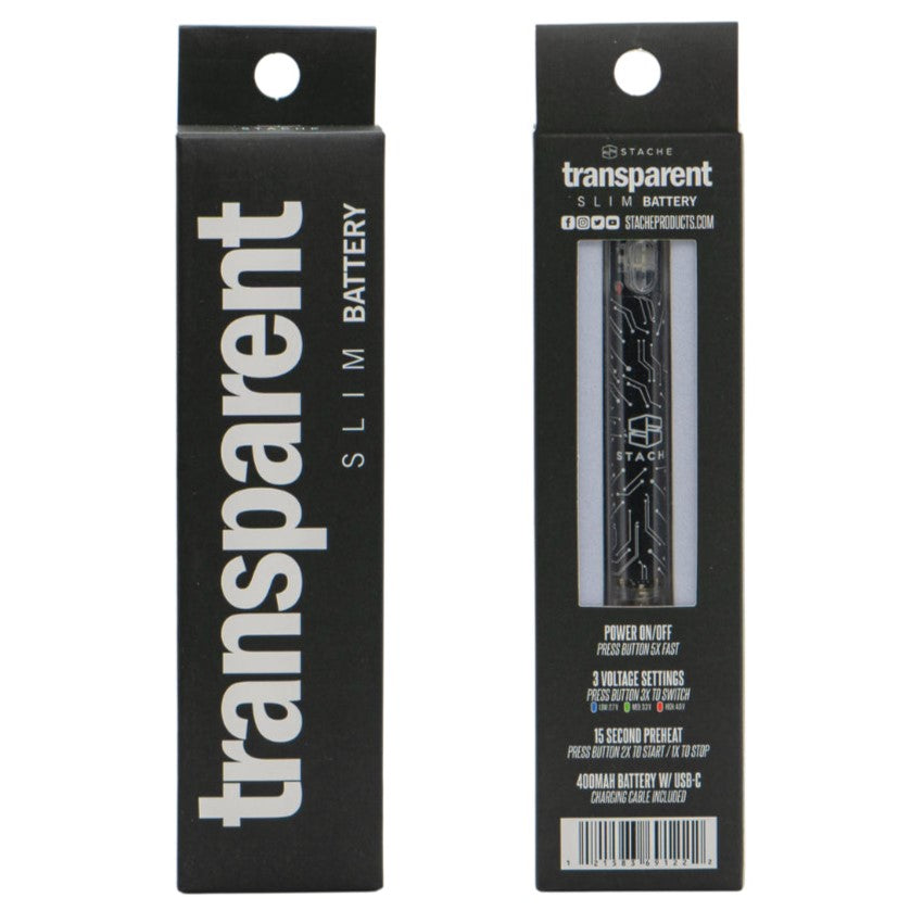 Stache Products Transparent Vape Pen Battery 🔋 by Stache Products | Mission Dispensary