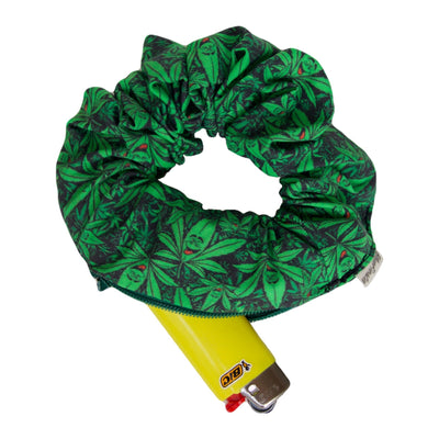 Blue Fiesta “420 Weed Leaf” Stash Pocket Scrunchie by Blue Fiesta | Mission Dispensary