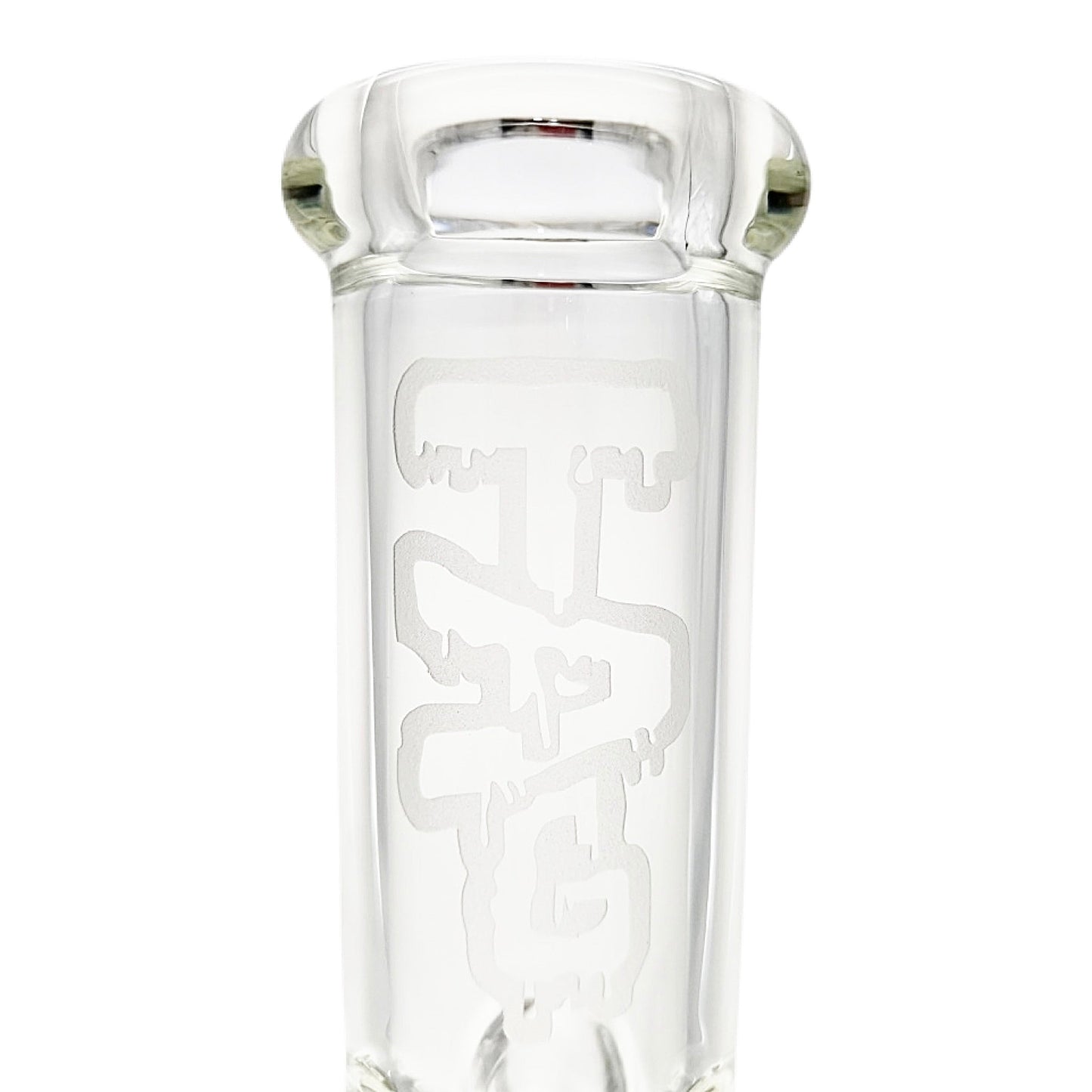 TAG 16” Double Honeycomb Perc Straight Tube Bong by Thick Ass Glass | Mission Dispensary