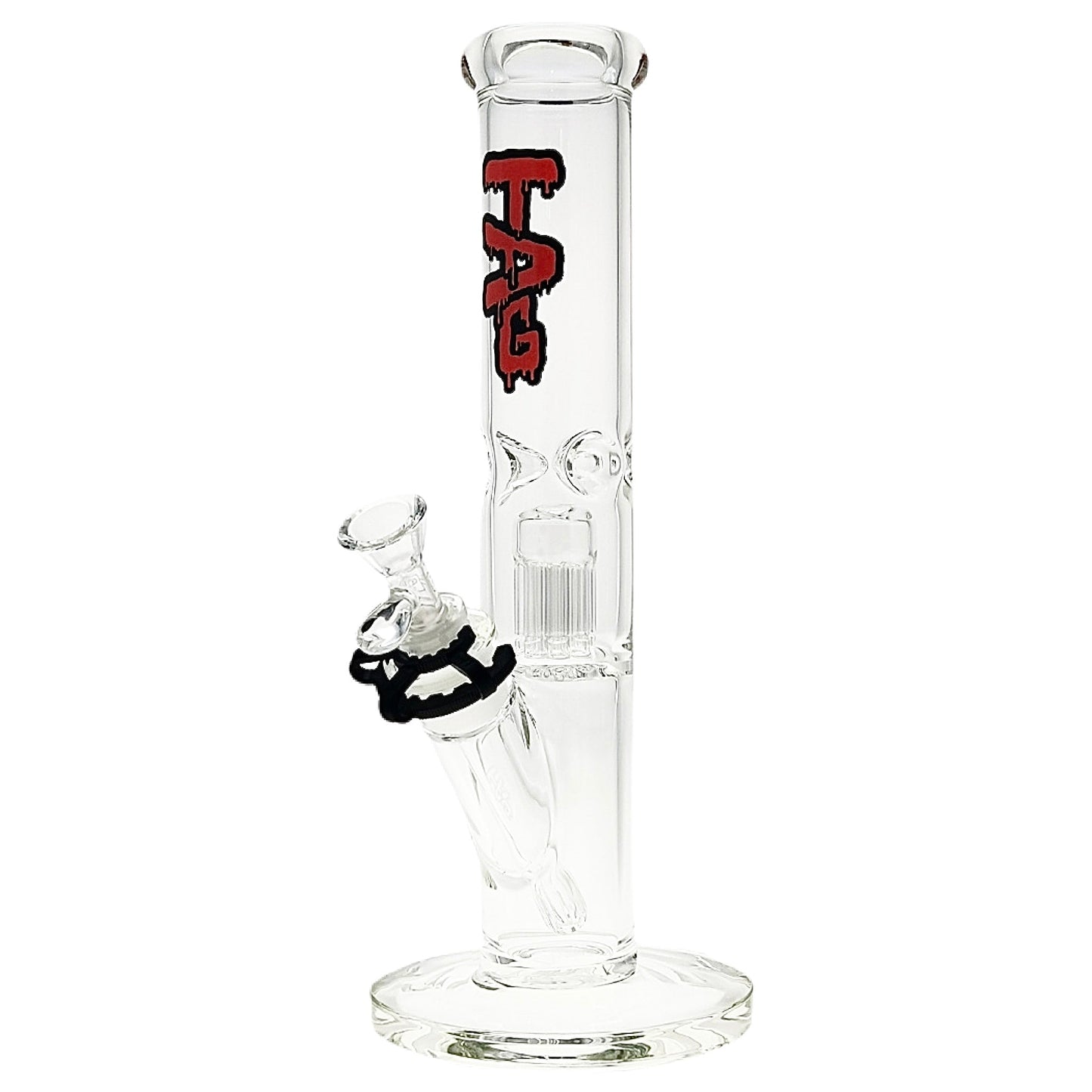 TAG 13” Tree Perc Straight Tube Bong by Thick Ass Glass | Mission Dispensary