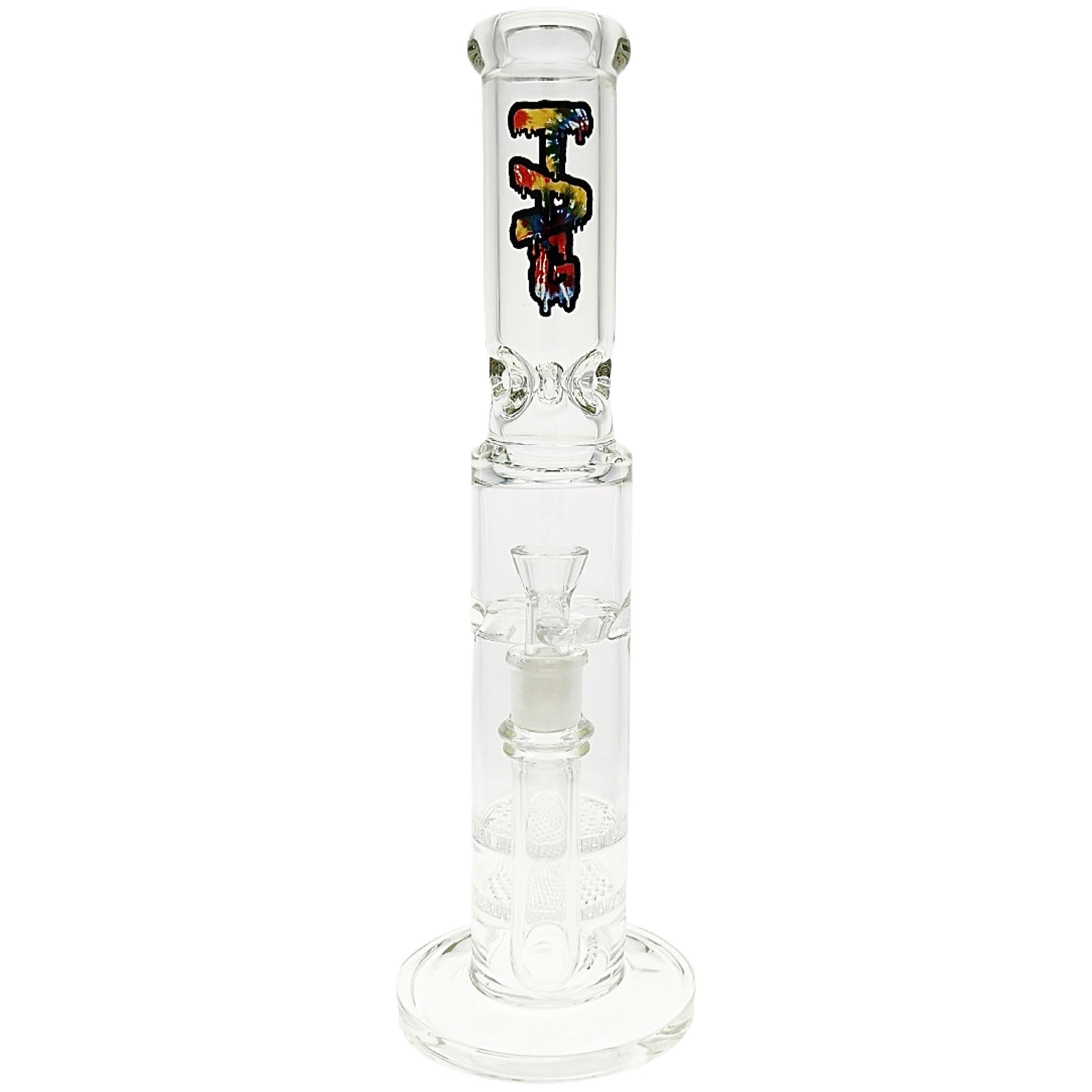 TAG 16” Double Honeycomb Perc Straight Tube Bong by Thick Ass Glass | Mission Dispensary