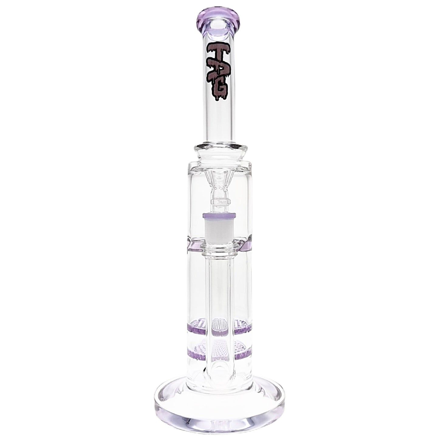 TAG 16” Double Honeycomb Perc Bong by Thick Ass Glass | Mission Dispensary