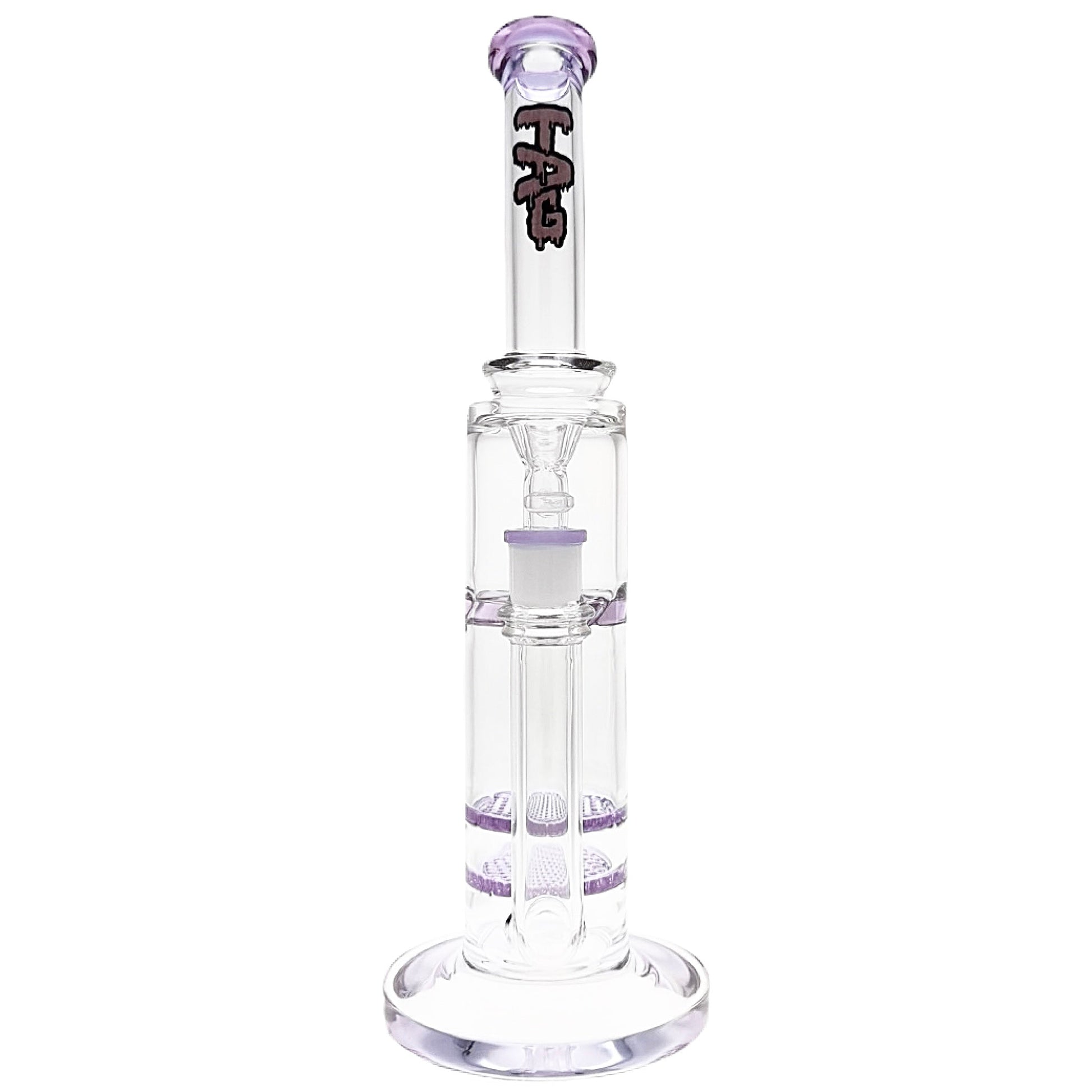 TAG 16” Double Honeycomb Perc Bong by Thick Ass Glass | Mission Dispensary