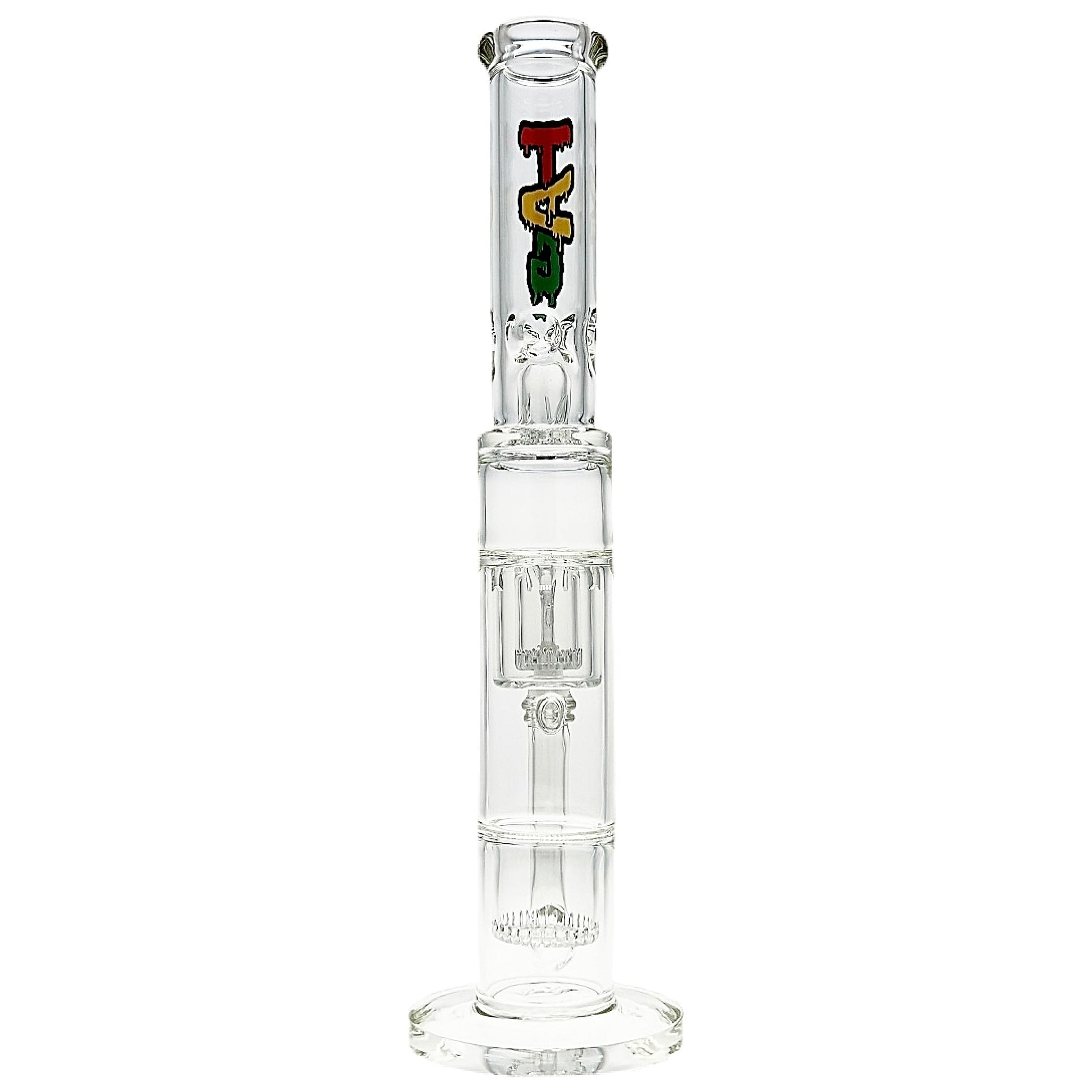 TAG 19” Double Interior Showerhead Perc Bong by Thick Ass Glass | Mission Dispensary