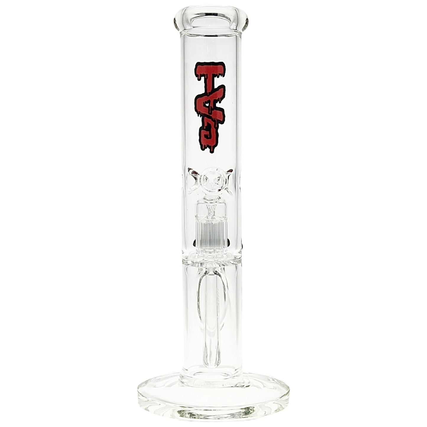TAG 13” Tree Perc Straight Tube Bong by Thick Ass Glass | Mission Dispensary