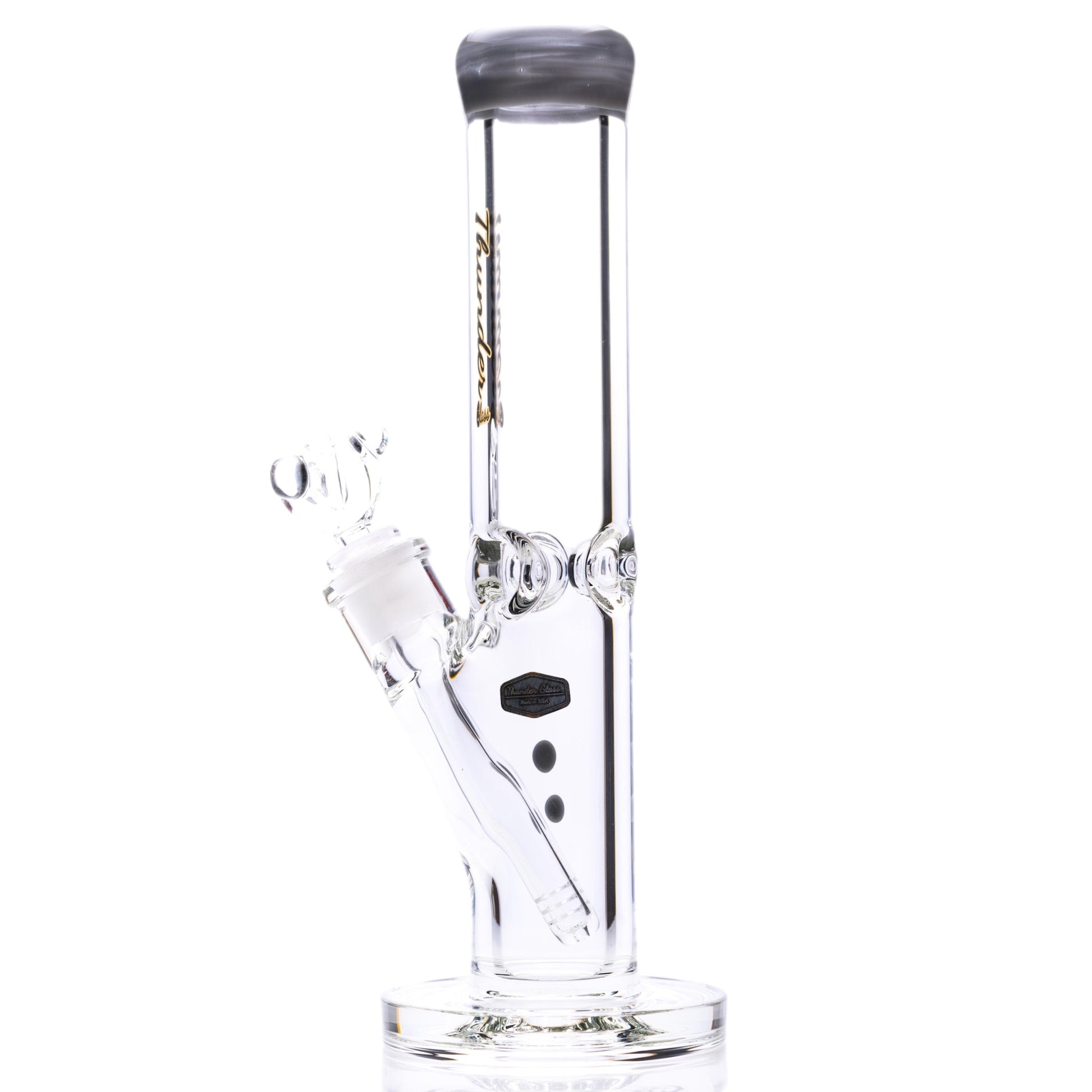 Thunder Glass 9mm Thick Straight Tube Bong by Thunder Glass | Mission Dispensary