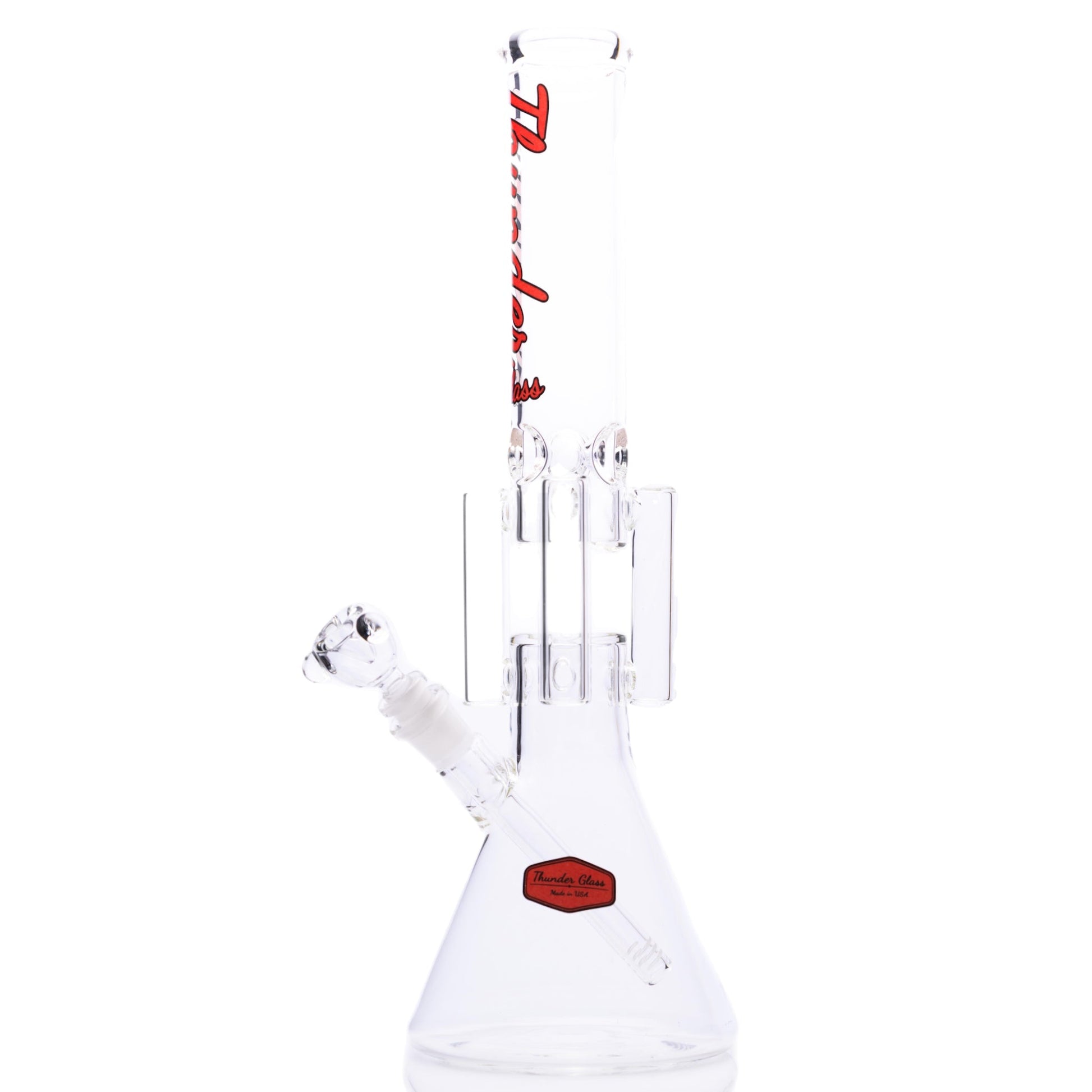 Thunder Glass 16” Triple Arm Beaker Bong by Thunder Glass | Mission Dispensary