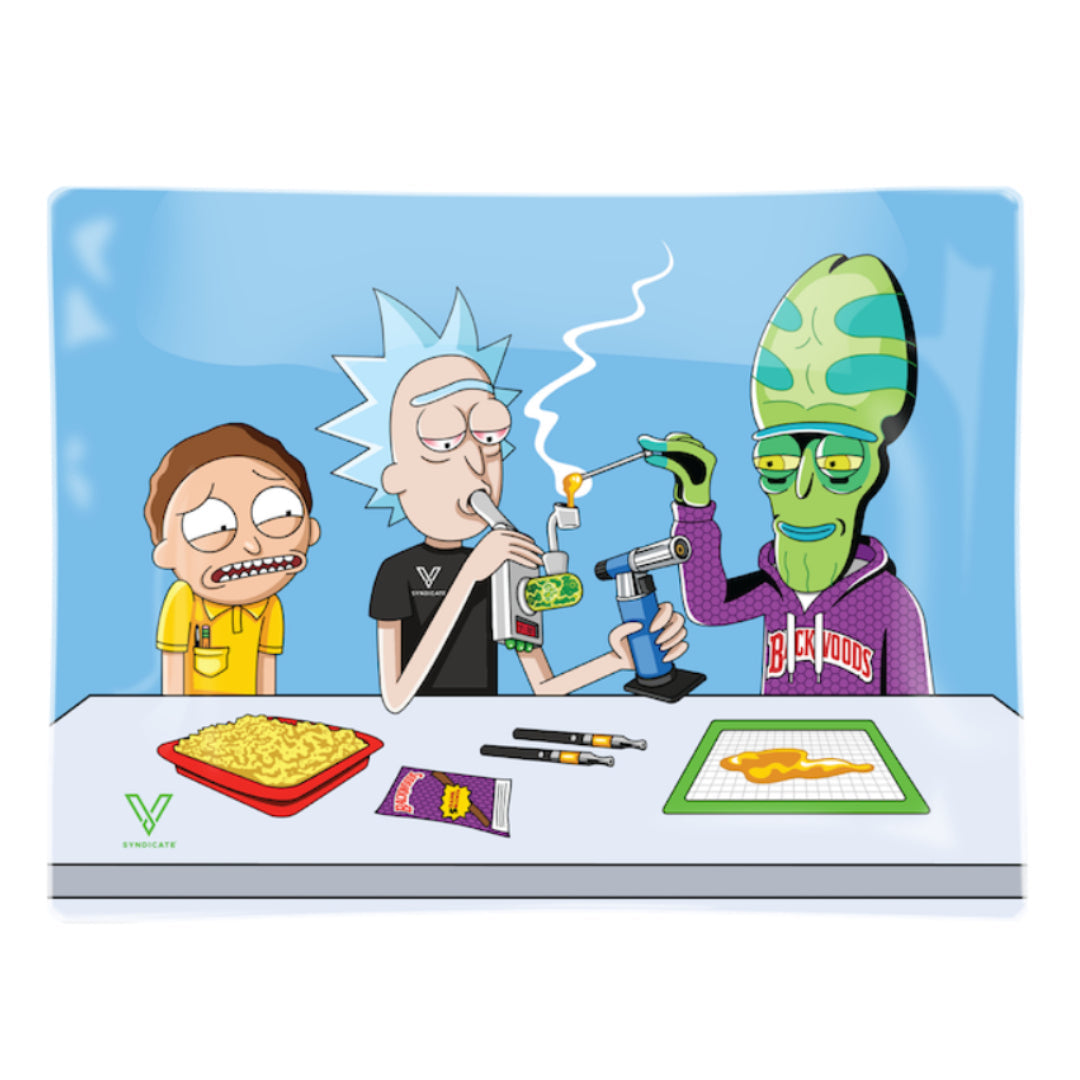 V Syndicate Dab Portal Glass Rolling Tray - Medium by V Syndicate | Mission Dispensary