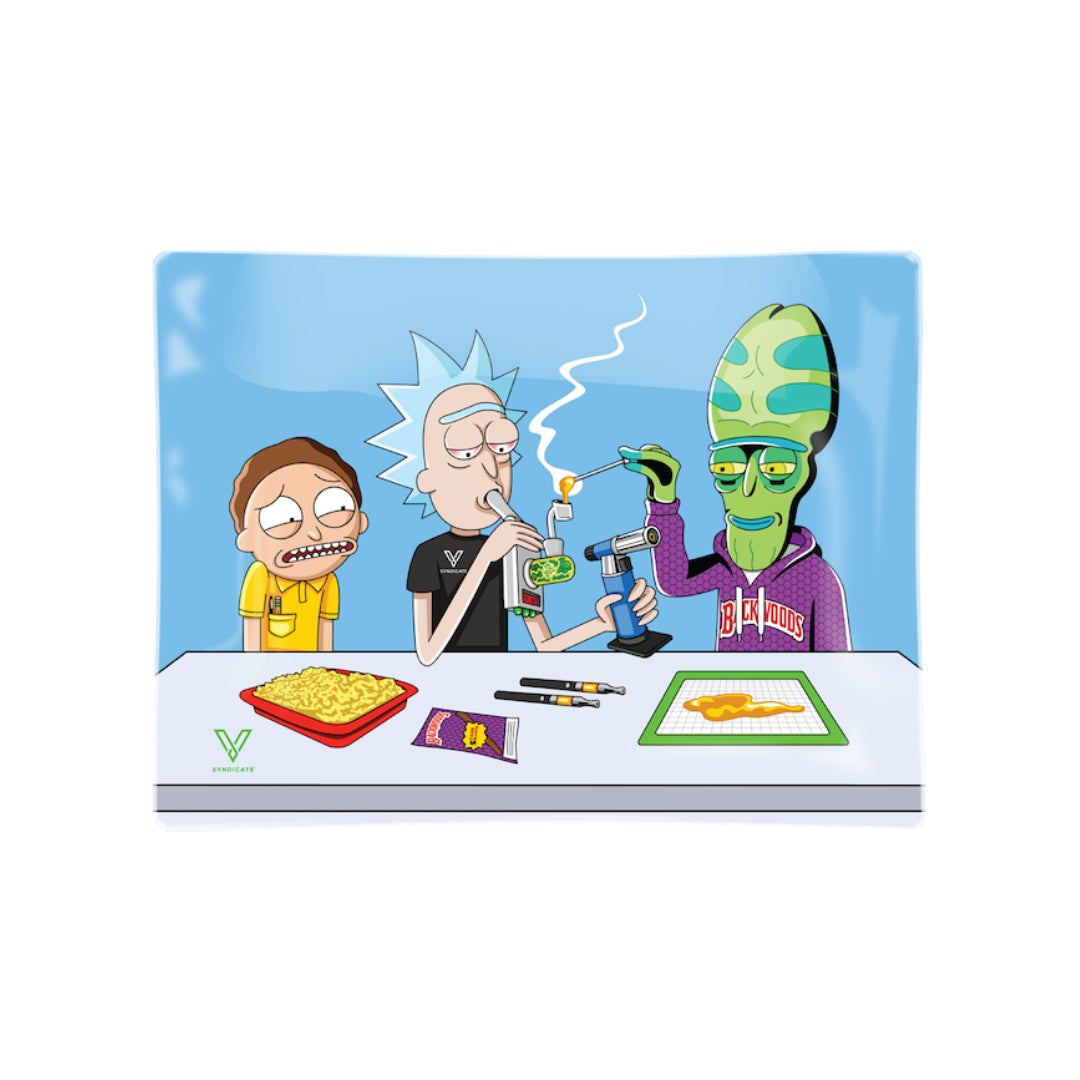V Syndicate Dab Portal Glass Rolling Tray - Small by V Syndicate | Mission Dispensary
