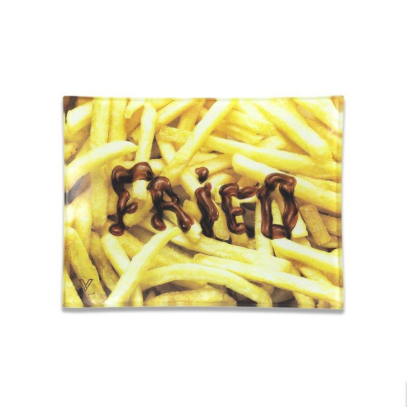 V Syndicate Fried Glass Rolling Tray - Small by V Syndicate | Mission Dispensary