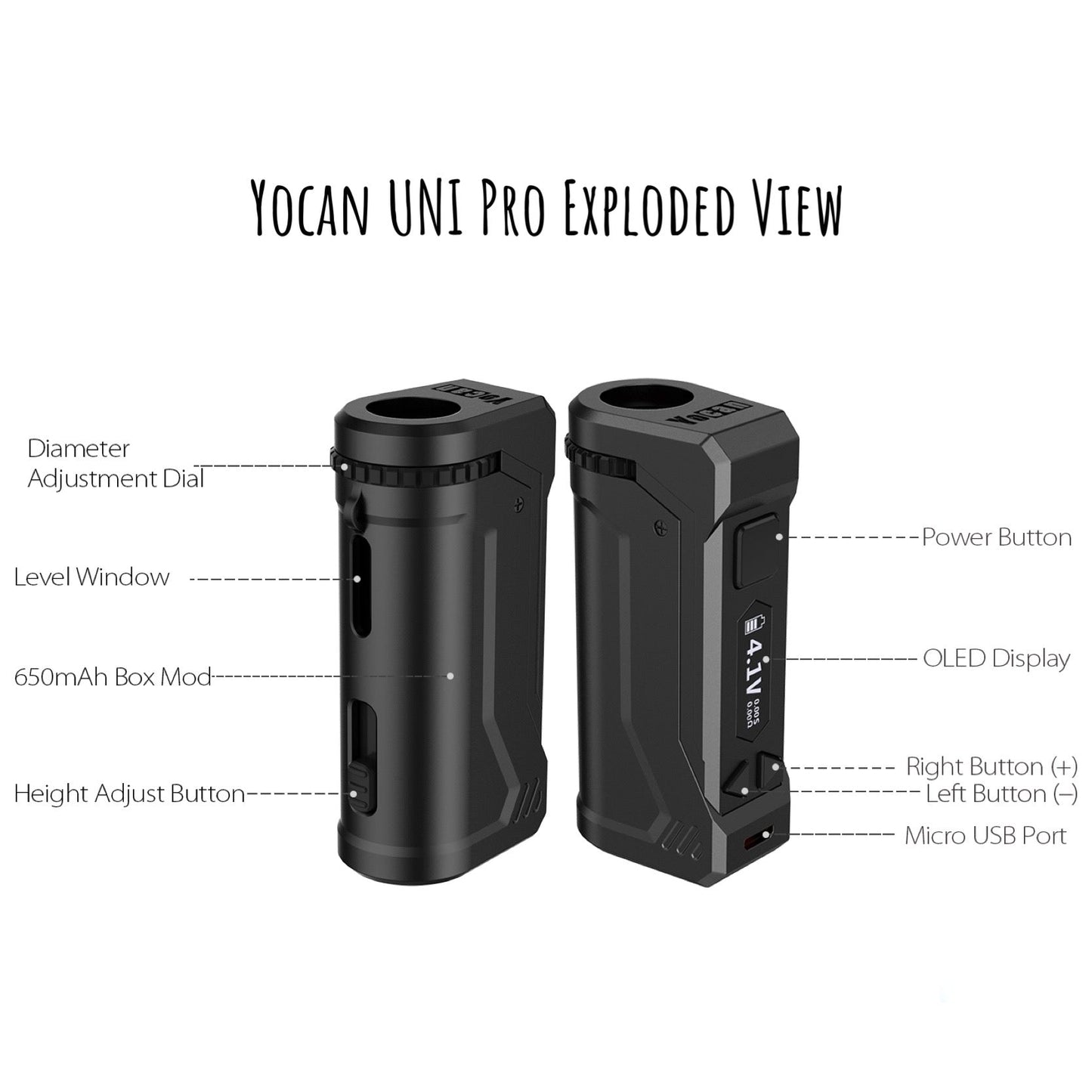 Yocan UNI Pro - Universal Cartridge Vaporizer 🔋 by Yocan Tech | Mission Dispensary