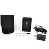 an electronic device with a case and accessories