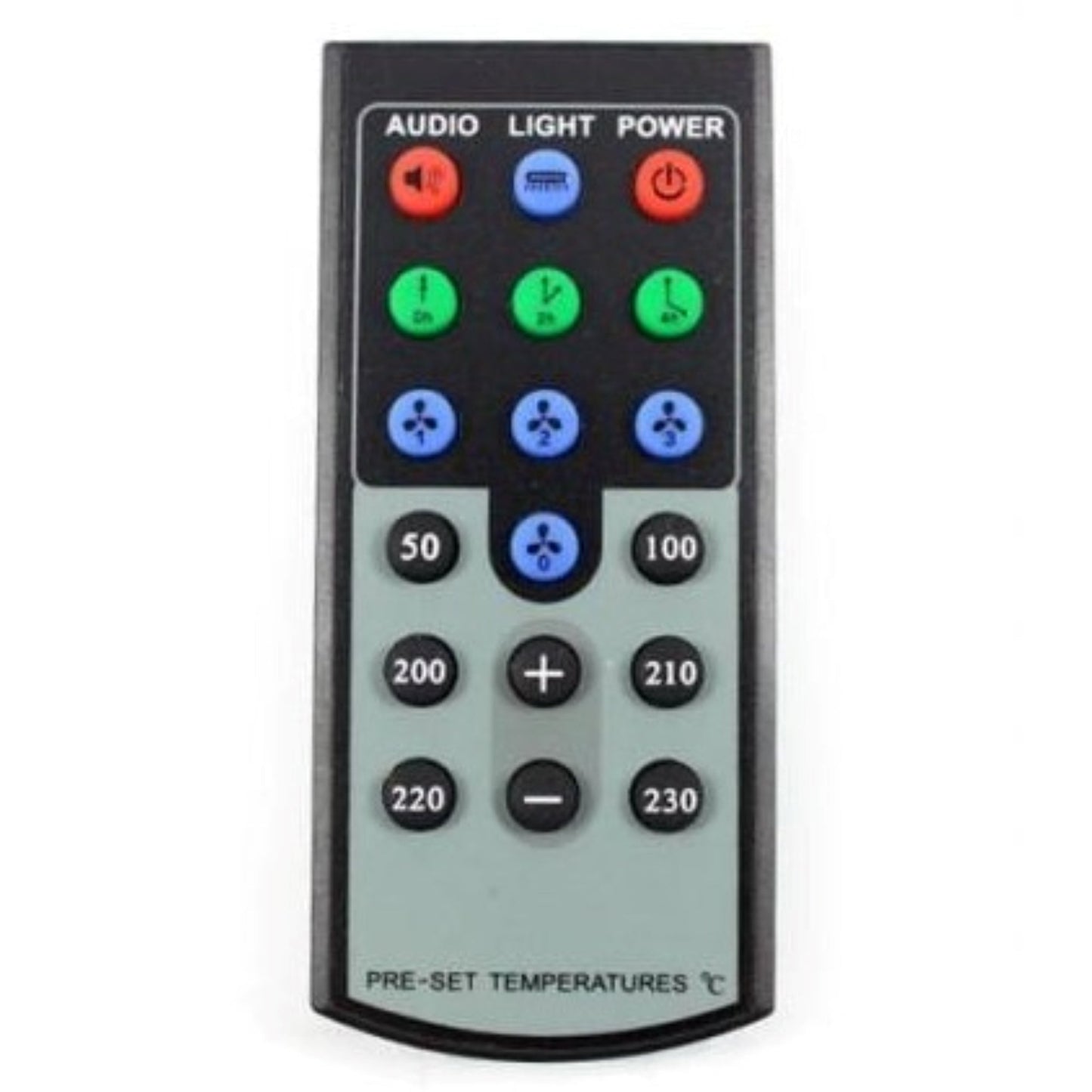 a remote control that is on a white surface