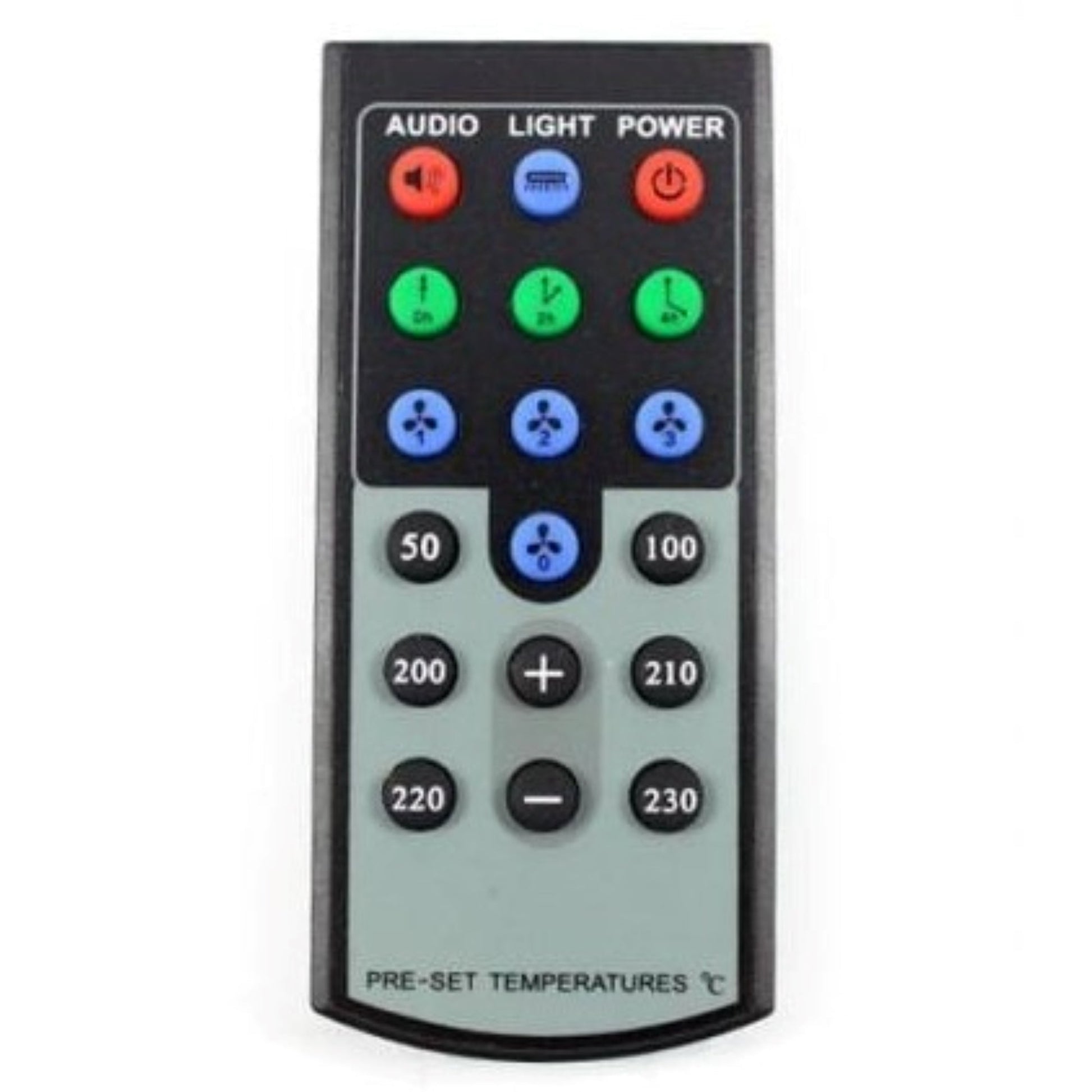 a remote control that is on a white surface