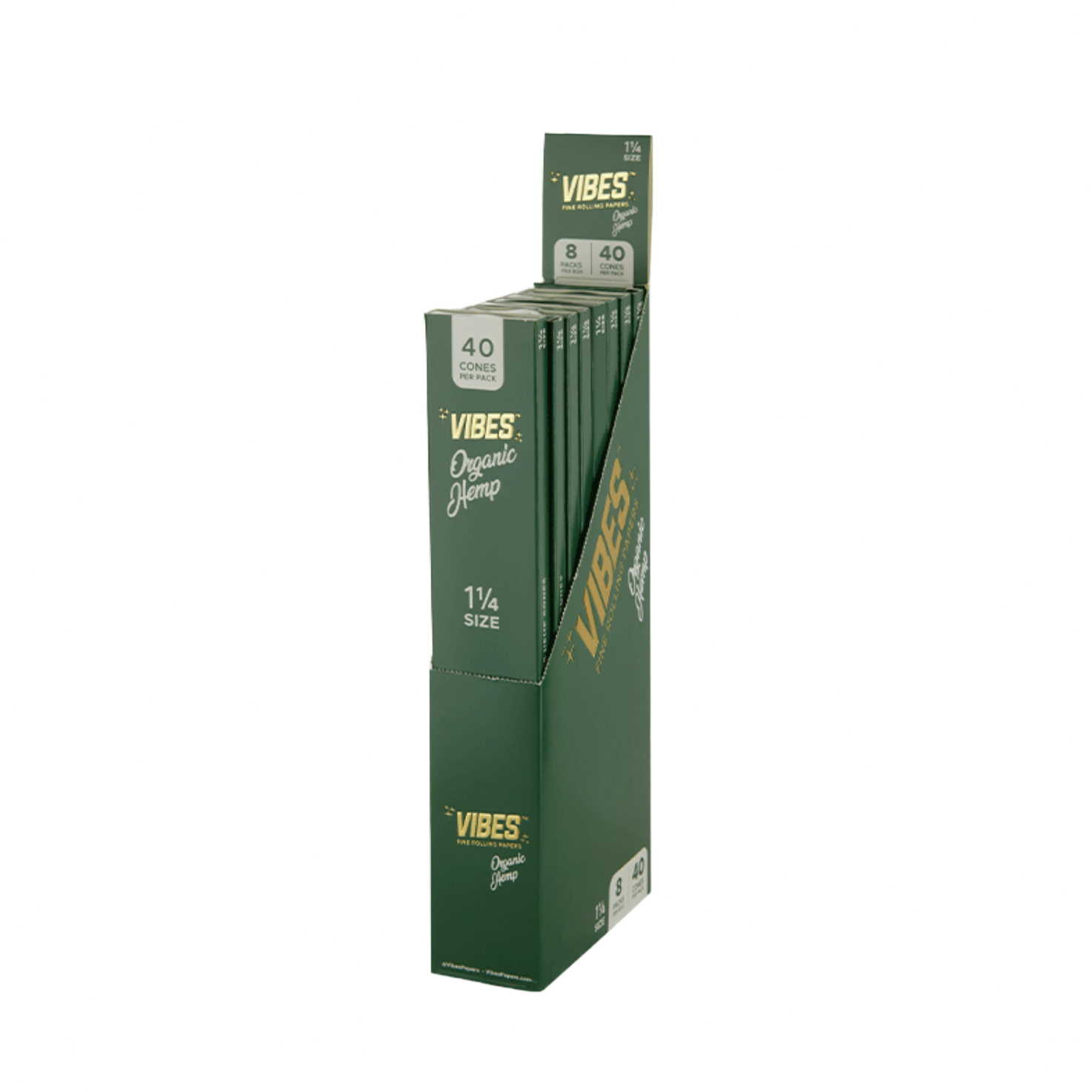 VIBES Cones Box - 1.25" - 40 Pack