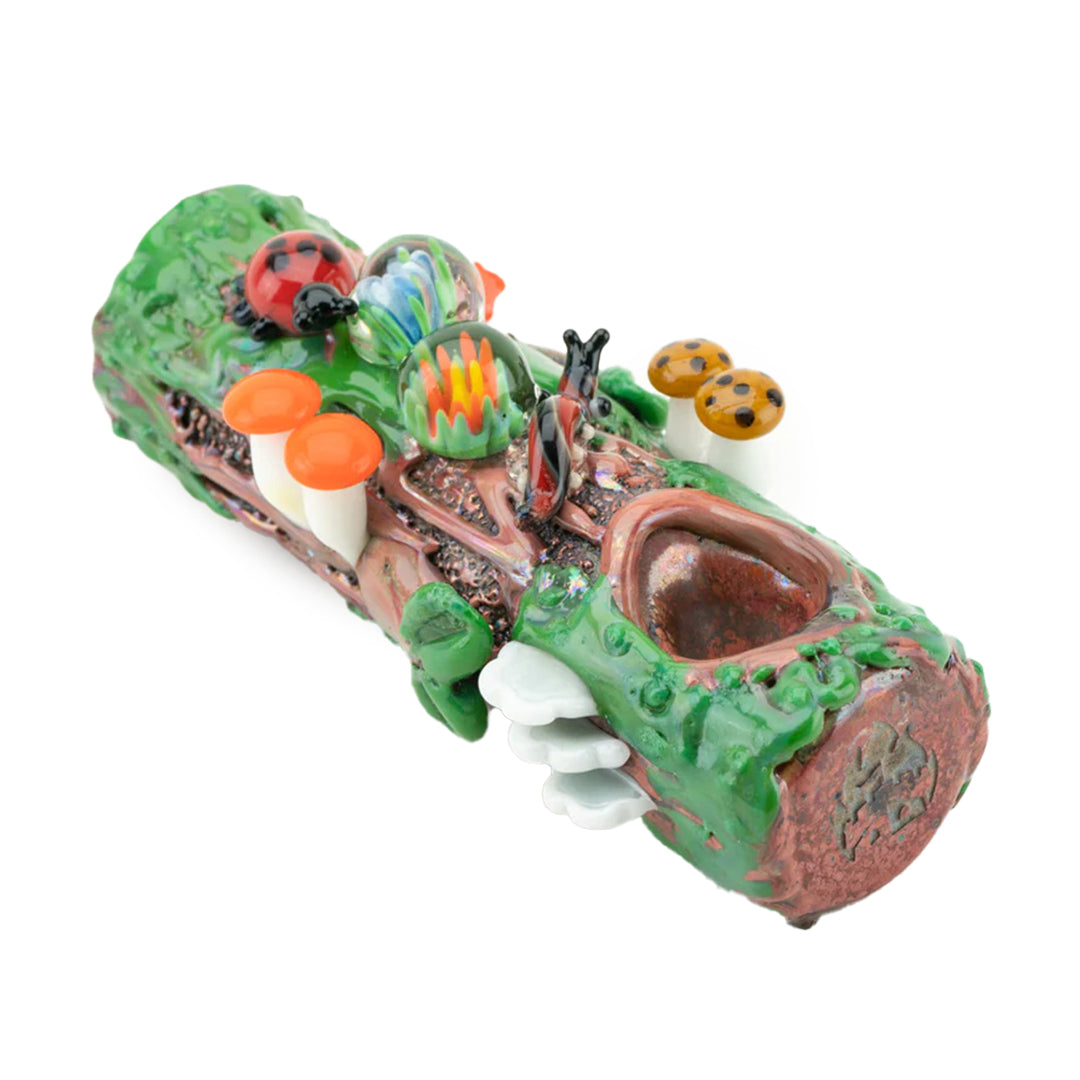 Empire Glassworks Mossy Log Steamroller Pipe