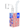 Patriotic Leaf UV Glow Juice Box Dab Rig