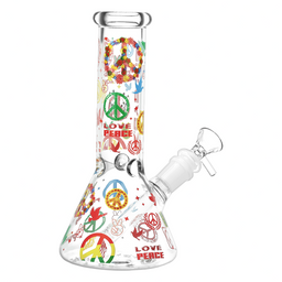 Pulsar World Peace 7.75" Beaker Bong