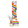 Rainbow Pride Glow 12.5" Beaker Bong