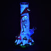Skeleton Under The Rainbow Glow 12.5" Beaker Bong